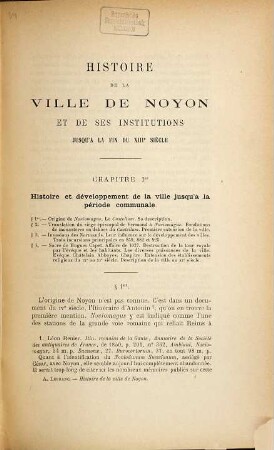 Histoire de la ville de Noyon et de ses institutions jusqu'à la fin du XIIIe siècle