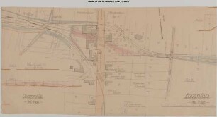 Niederpleis, Bahnhof: Veränderung der Gleisanlage der Bahnhofseinfahrt aus Richtung Hennef. Fragment.