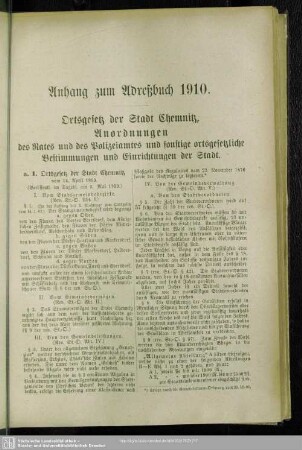 Anhang zum Adreßbuch 1910