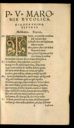 Ecloga Prima. Tityrus.