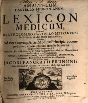 Lexicon medicum graeco-latinum