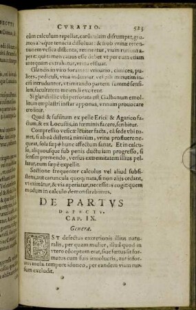 De Partus Defectu. Cap. IX.