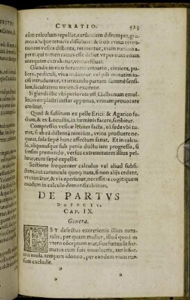 De Partus Defectu. Cap. IX.