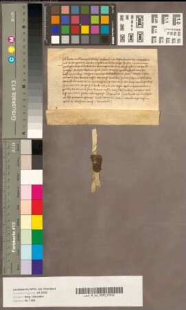 Der Kölner Bürger Heidenrich von Schallenberg quittiert Herzog Wilhelm über siebeneinhalb Gulden Leibrenten.