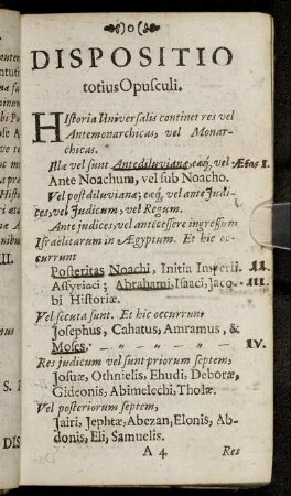 Dispositio totius Opusculi.