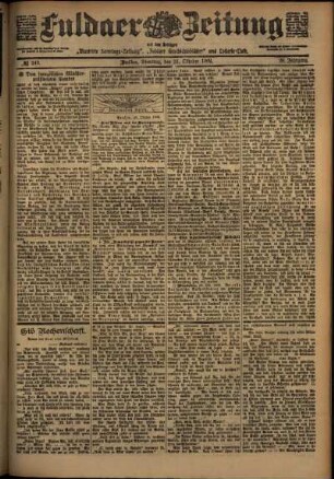 Ausgabe vom Dienstag, den 21. Oktober 1902.