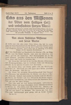 April-Mai 1915. Heft 4 u. 5