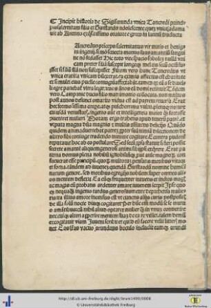 Tractatulus de duobus amantibus Guistardo videlicet et Sigismunda