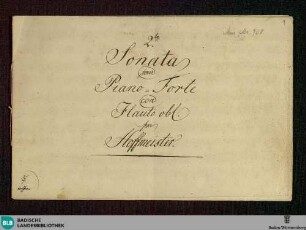Trios. Arr - Don Mus.Ms. 768 : pf, fl; a; WeiH 63