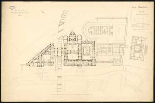 Wettbewerb Museumsinsel, Berlin: Renaissance-Museum und Antikes Museum: Grundriss EG