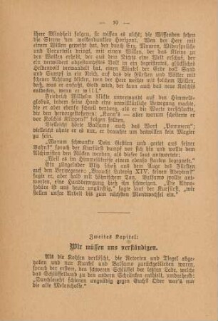 Zweites Kapitel: Wir müssen uns verständigen