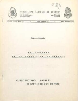 El problema de la corrección idiomática