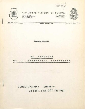 El problema de la corrección idiomática