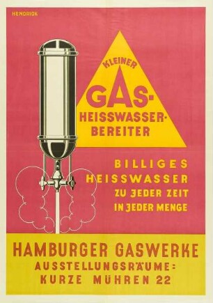 Hamburger Gaswerke - Kleiner Gas-Heißwasserbereiter