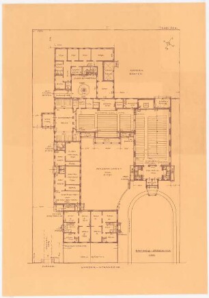 Kirche und Gemeinderäume, Stettin: Lageplan 1:500