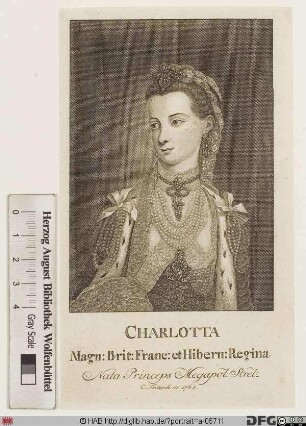 Bildnis Charlotte (Sophie Ch.), Königin von Großbritannien u. Irland, geb. Prinzessin von Mecklenburg-Strelitz