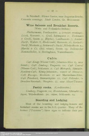 Wine Saloons and Breakfast Resorts