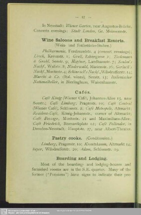 Wine Saloons and Breakfast Resorts