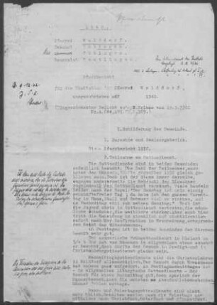 Walddorf-Häslach: Pfarrbericht 1940