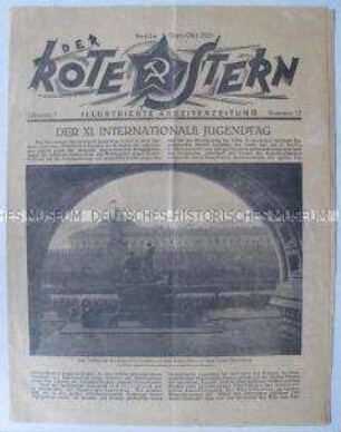 Proletarische Halbmonatszeitschrift "Der Rote Stern" u.a. über den XI. Internationalen Jugendtag in Moskau