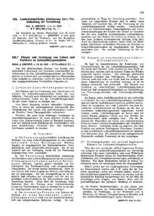 Landwirtschaftliches Schulwesen; hier: Vereinfachung der Verwaltung : [Amtliche Erlasse] ; [Amtlicher Teil]