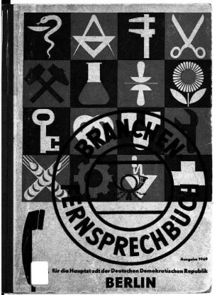 1969: Branchen-Fernsprechbuch für die Hauptstadt der Deutschen Demokratischen Republik Berlin