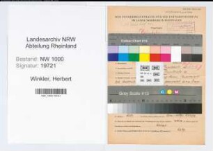 Entnazifizierung Herbert Winkler, geb. 18.01.1909 (Polizeibeamter)