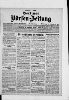 Berliner Börsen-Zeitung, Morgenausgabe