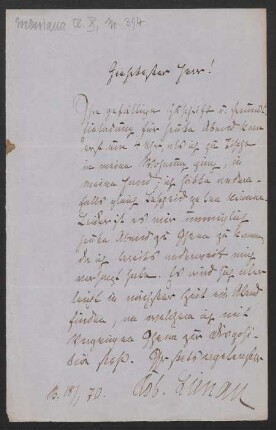 Brief an Friedrich Wilhelm Jähns : 18.01.1870