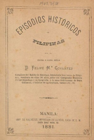 Episodios historicos de Filipinas