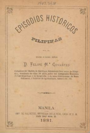 Episodios historicos de Filipinas
