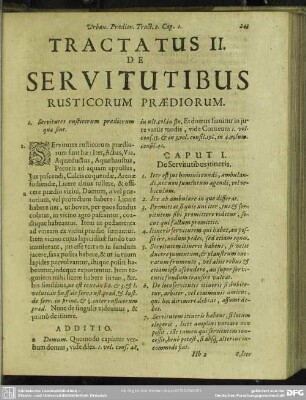 Tractatus II. De Servitutibus Rusticorum Praediorum