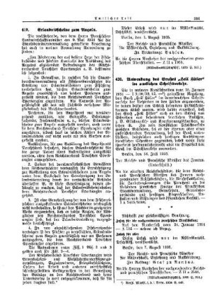 Erlaubnisscheine zum Angeln : [Allgemeine Verwaltungssachen] ; [Amtliche Erlasse] ; [Amtlicher Teil]