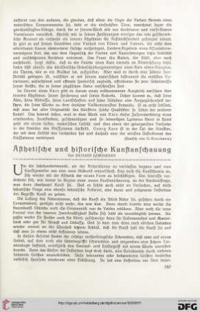 15: Ästhetische und historische Kunstanschauung