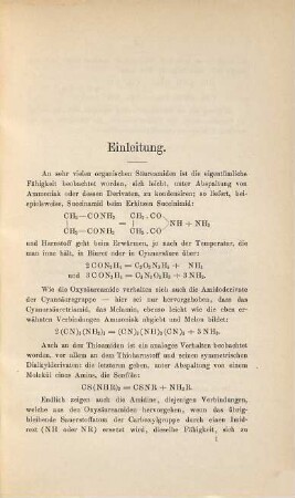 Über die Kondensation der Säureamide und analoger Körper durch Abspaltung von Ammoniak oder dessen Derivaten