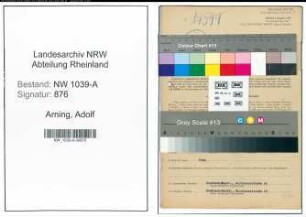 Entnazifizierung Adolf Arning , geb. 07.06.1906 (Schlosser)