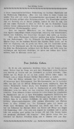 Das sittliche Leben.