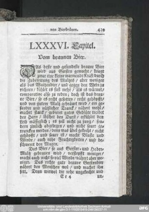 LXXXVI. Capitel. Vom braunen Bier.