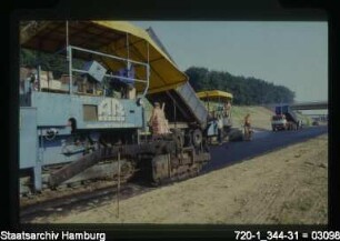 Bundesautobahn (BAB) Marmstorf, Asphaltierung