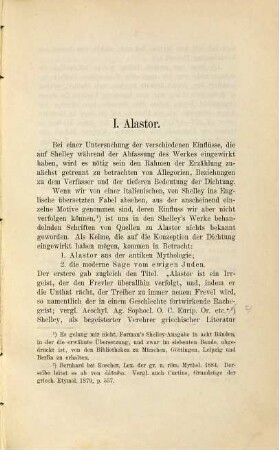 Quellen, Vorbilder, Stoffe zu Shelley's poetischen Werken
