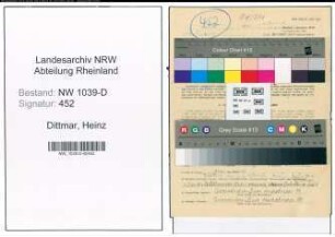 Entnazifizierung Heinz Dittmar , geb. 11.03.1916 (Stadtangestellter)