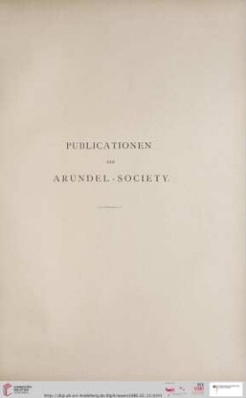 Publicationen der Arundel-Society (Nr. 2479 - 2558)