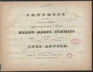 Fantasie für das Pianoforte : O. 20