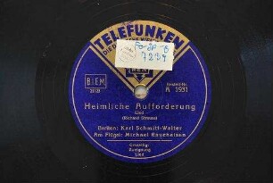 Heimliche Aufforderung : Lied / (Richard Strauss)