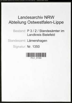 Sterberegister Standesamt Lämershagen