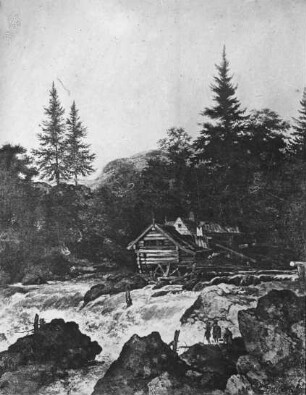 Allart van Everdingen (1621-1675), Skandinavischer Wasserfall mit einer Mühle, Norwegische Abendlandschaft, München, Alte Pinakothek