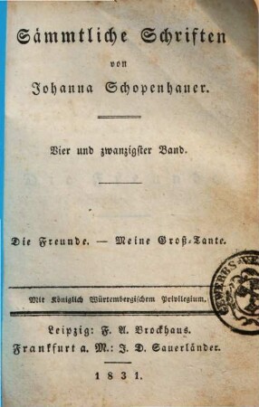 Sämmtliche Schriften, 24. Kleinere Erzählungen und Novellen ; Theil 6