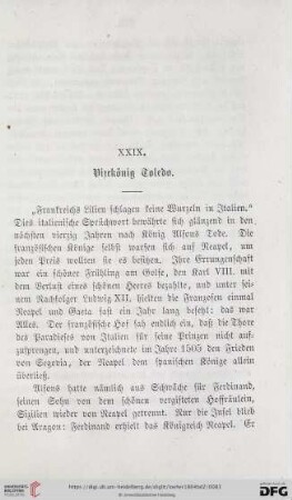 XXIX. Vizekönig Toledo