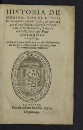 Historia de Mexico : con el descubrimiento de la Nueva España