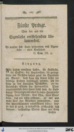 Fünfte Predigt.